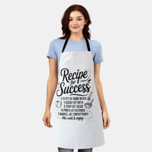 Tablier Recette pour le Succès – Citation de Cuisine Chale
