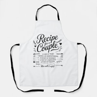 Tablier Recette pour un peu d'amour, de confiance et de ro