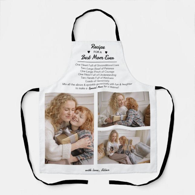 Tablier Recette pour une meilleure maman Ever 3 photo Coll (Recto)