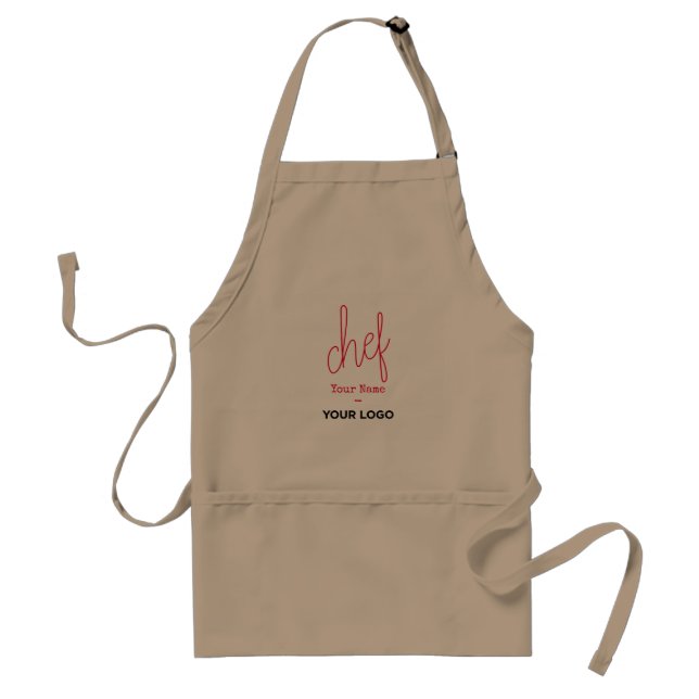 Tablier Red Business Apron Logo en ligne Personnel employé (Devant)