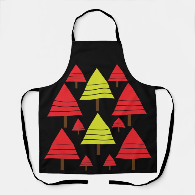 Tablier Red Green sapin de Noël Belle cuisine Cuisine Baki (Recto)