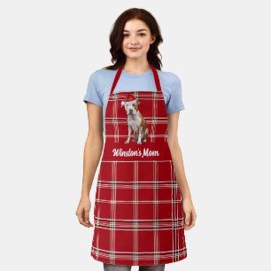 Tablier Red Plaid Staffordshire Père Noël Chien Noël