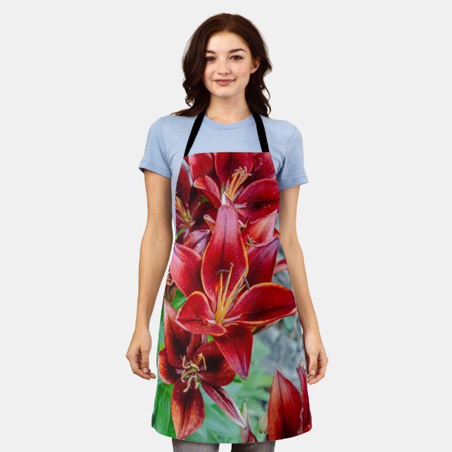 Tablier Red Stargazer Lily (Porté)
