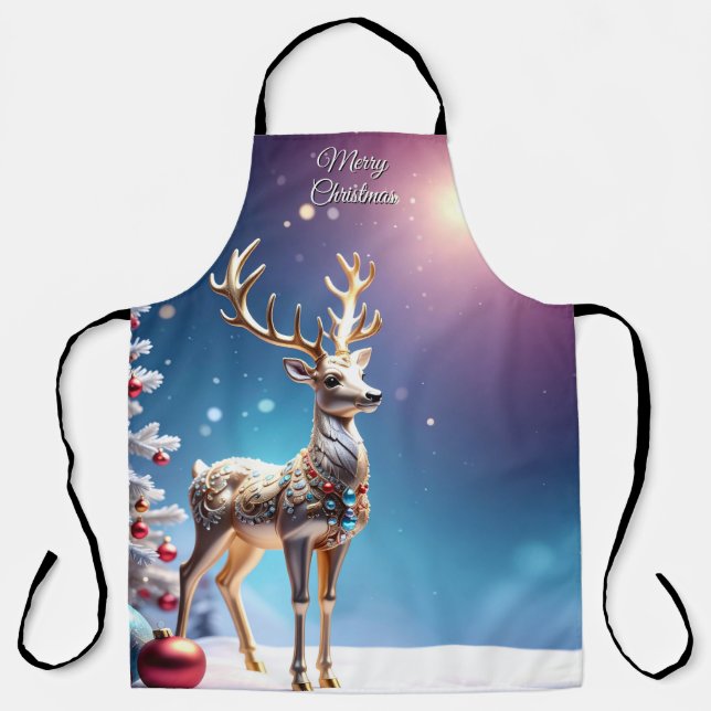 Tablier Reindeer Jewels Christmas Holiday Apron (Recto)