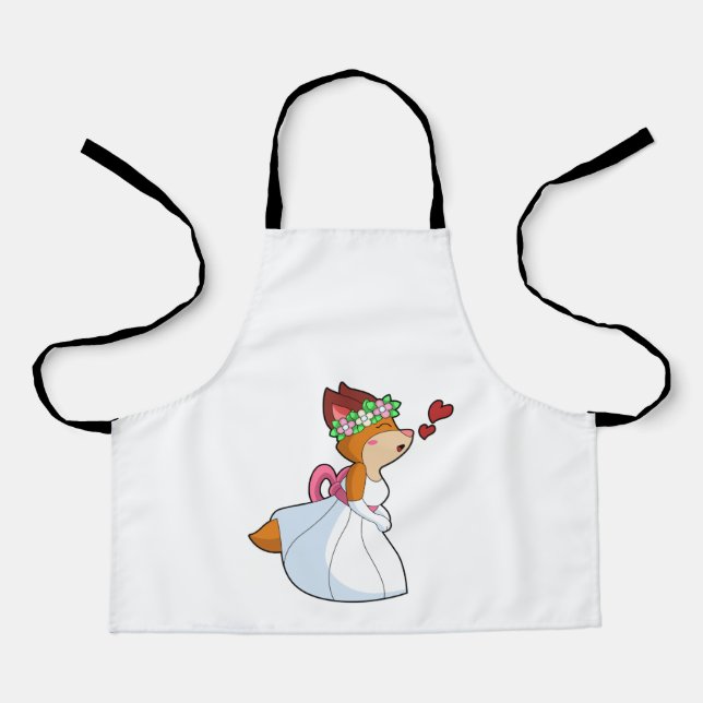 Tablier Renard comme mariée avec robe Mariage & Flower wre (Recto)