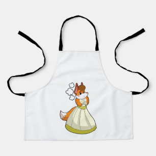 Tablier Renard en mariée avec une robe de mariée.PNG