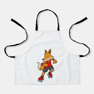 Tablier Renard en patinage avec roulettes