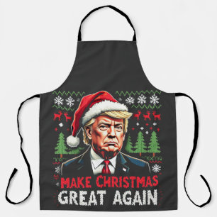 Tablier Rendre Noël super à nouveau moche Noël Sweat Trump