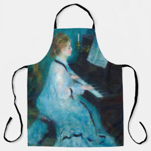 Tablier Renoir femme à l'impressionniste Vintage de piano