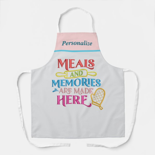 Tablier Repas Souvenirs Cuisine Cuisine Citation Femmes (Recto)
