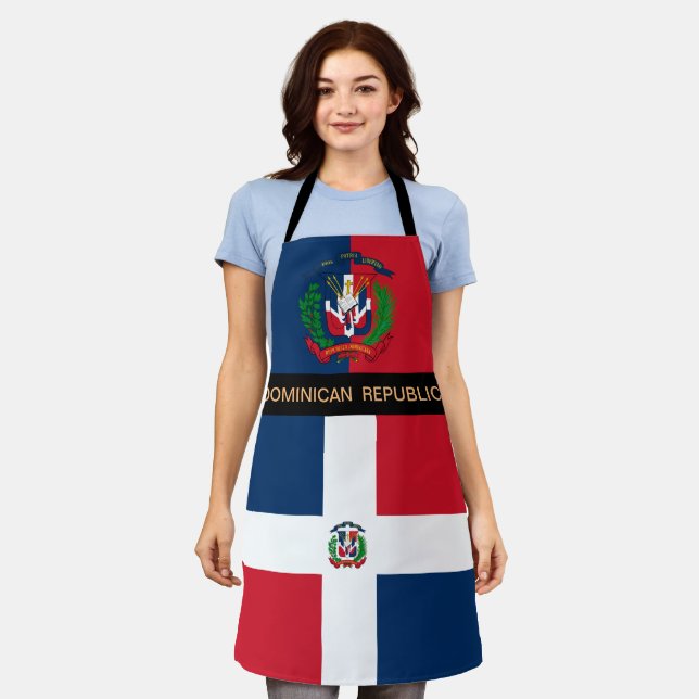 Tablier République Dominicaine Cuisine, Drapeau Cuisine Ch (Porté)