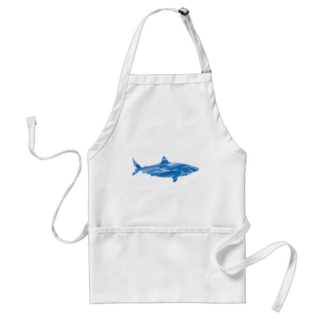 Tablier Requin bleu abstrait (Devant)
