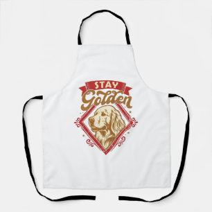 Tablier Restez Golden Retriever Chien Diamant Rouge_1