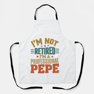 Tablier Retraite Professionnelle Pepe Typographie Vintage