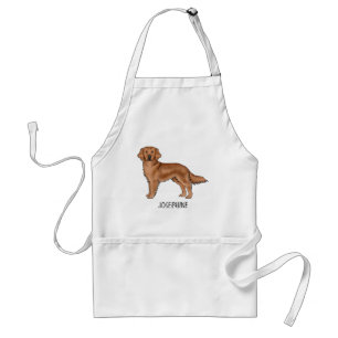Tablier Retriever doré rouge Chien mignon avec nom personn