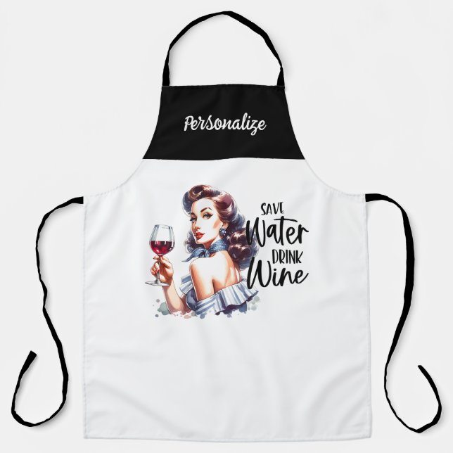 Tablier Retro 1950 Glam Girl Drôle Citation sarcastique (Recto)