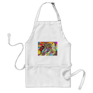 Tablier Retro 60s Coeurs psychédéliques Paisley Cadeaux Vê
