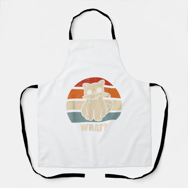 Tablier Rétro Ce Chat Couteau Meow Kitty Funny Chats Maman (Recto)