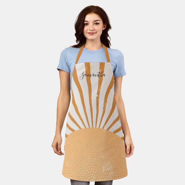 Tablier Retro Elegant Stylish Sun Burst Sunset (Porté)