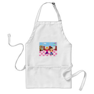 Tablier Retro Fun Happy Ados Sock Hop Diner Art