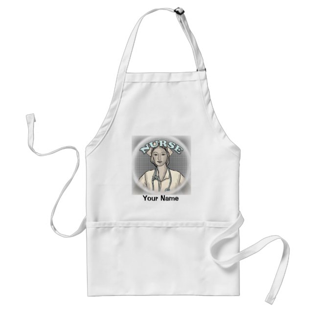 Tablier Retro Nurse nom personnalisé Apron (Devant)