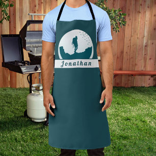Tablier Retro Randonnée Camping Paysage Nom personnalisé T
