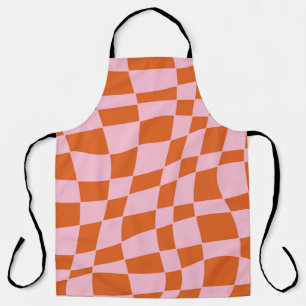 Tablier Retro Super Wavy Psychedelic Checkerboard Vérifier