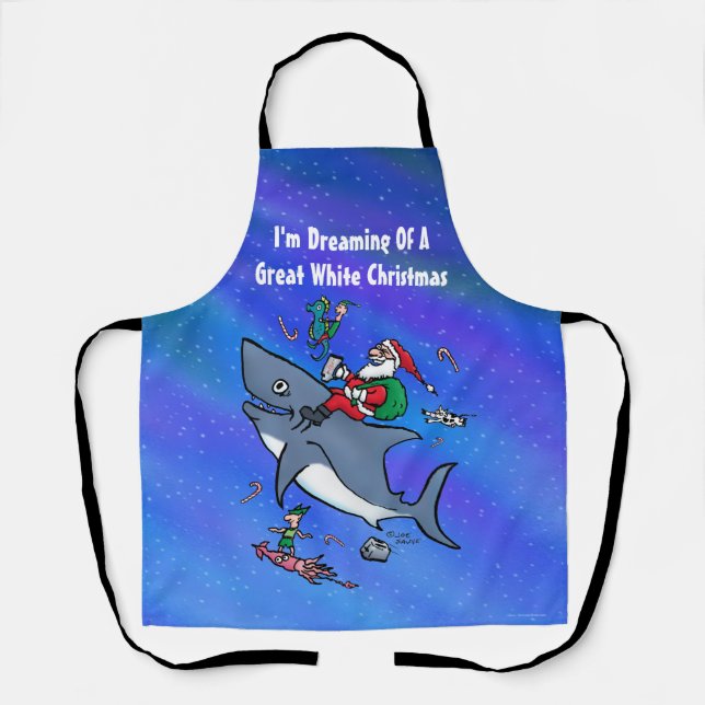 Tablier Rêver D'Un Grand Noël De Requin Blanc (Recto)
