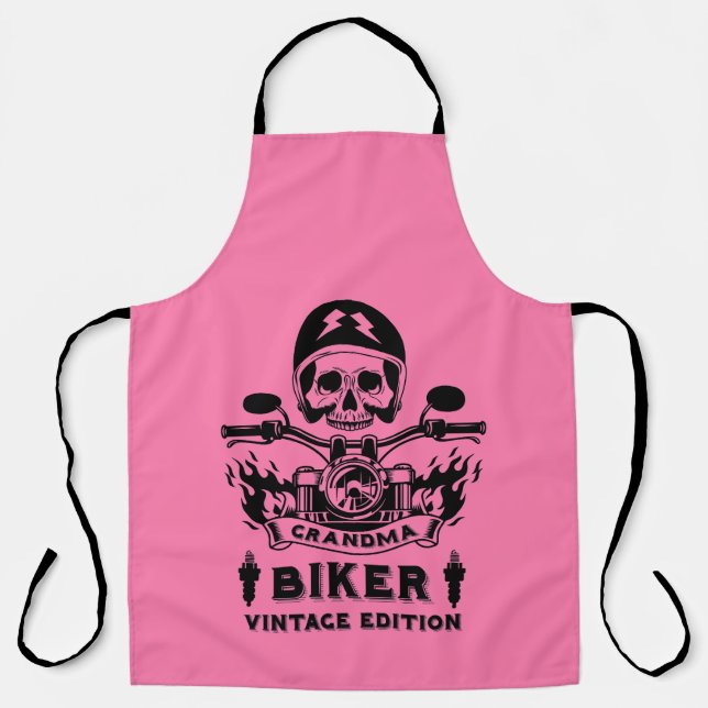 Tablier Rider moto Grandma (Recto)