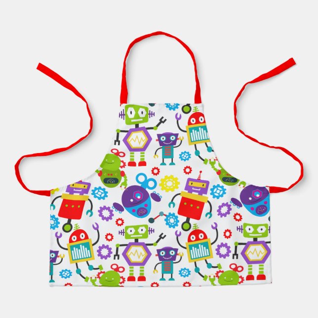 Tablier Robot de dessin pour enfants (Recto)