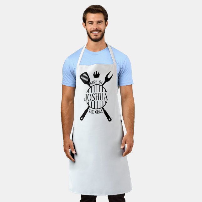 Tablier roi du barbecue grill cadeau pour lui papa (Porté)