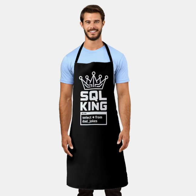 Tablier Roi SQL de la base de données Blagues Papa BBQ Gri (Porté)