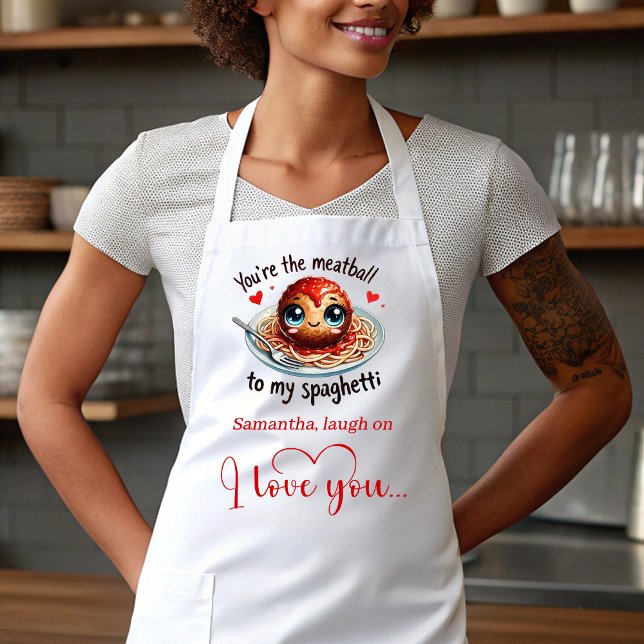 Tablier Romantic Funny Food Valentine Apron Personalized (Romantic Funny Food Valentine Apron Personalized)