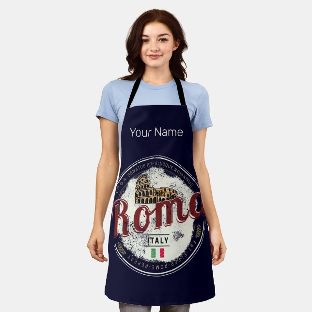 Tablier Rome Italie Retro Colisée Vintage (Porté)