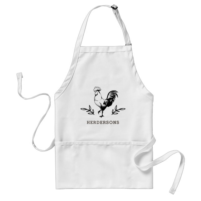 Tablier Rooster Rustique Personnalisé (Devant)