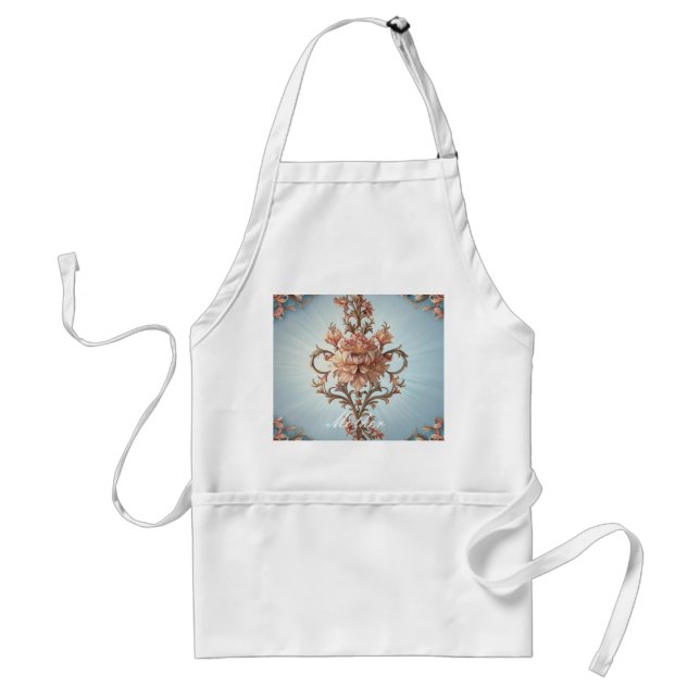 Tablier Rose baroque (Devant)