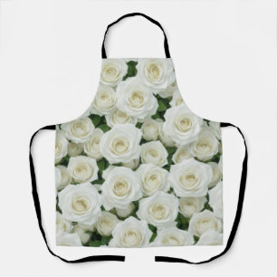 Tablier Rose blanche nuptiale