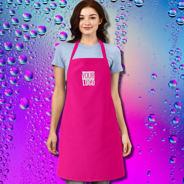 Tablier Rose chaud - ajouter le logo (Créateur téléchargé)