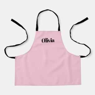 Tablier rose enfant en rose Personnalisé avec le n