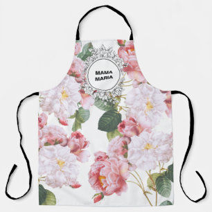 Tablier Rose FLORAL GARDEN UNISEX Tout-en-plan Imprimer Es