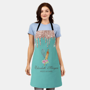 Tablier Rose Gold Drives whisky Rolling Pin Mint Green