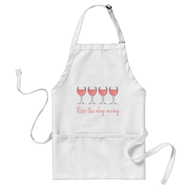 Tablier Rosé Le Jour D'Ailleurs Vin Rose Verre (Devant)