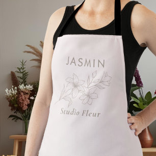 Tablier Rose pâle Employé floral élégant