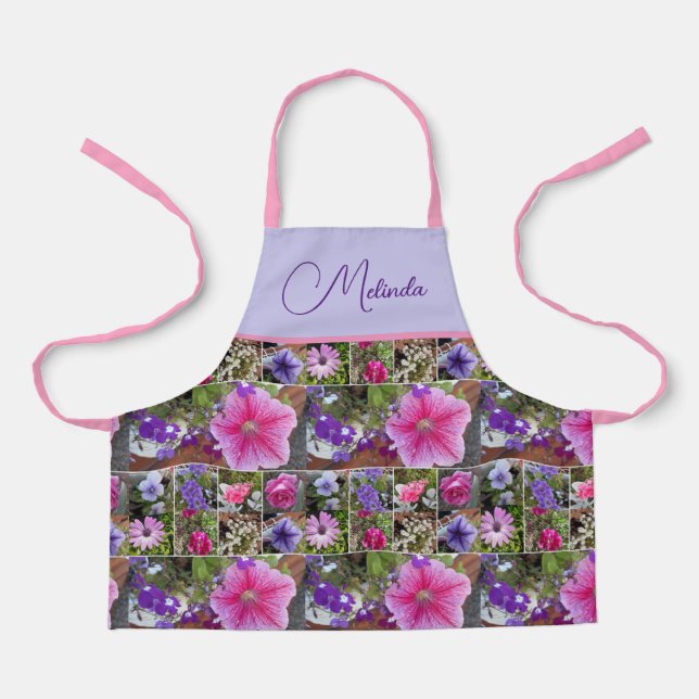 Tablier Rose rose Penunia Fleurs de marguerite Floral Girl (Recto)