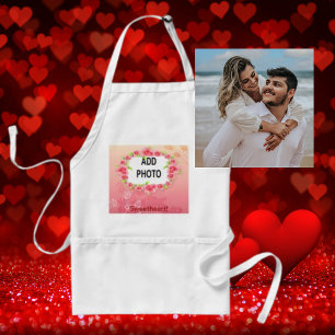 Tablier Rose Roses Valentine Ajouter Votre Photo