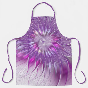 Tablier Rose violet passion Fleur Art Abstrait Fractal