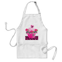 Rose Zèbre noir rose Apron Baker de Cupcake