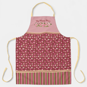 Tablier Roses et coeurs roses