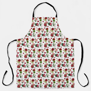 Tablier Roses et coeurs Saint Valentin Cuisine Apron
