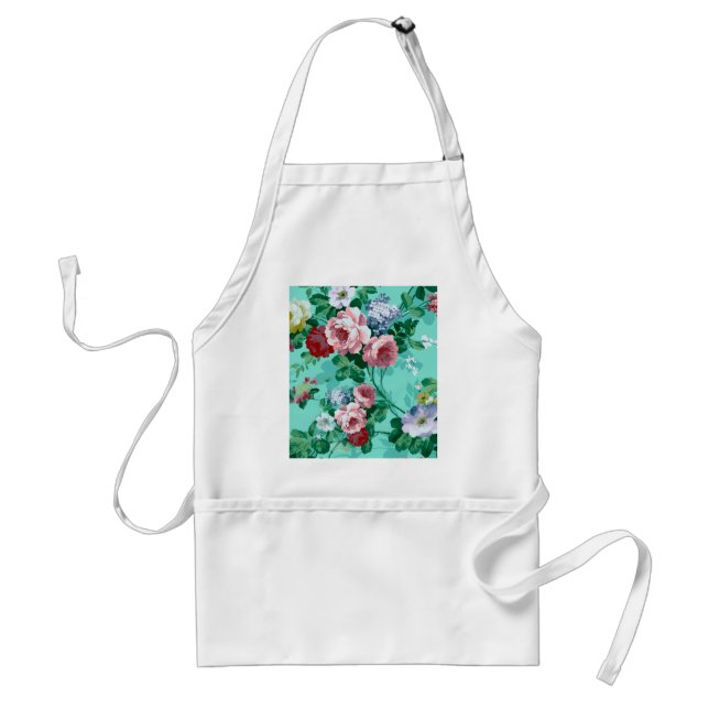 Tablier Roses et fleurs colorés (Devant)